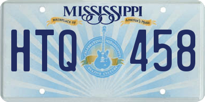 MS license plate HTQ458