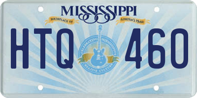 MS license plate HTQ460
