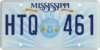 MS license plate HTQ461