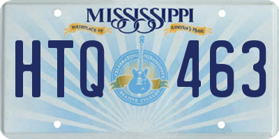 MS license plate HTQ463