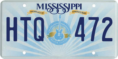 MS license plate HTQ472