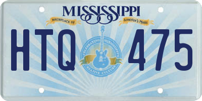 MS license plate HTQ475