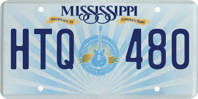 MS license plate HTQ480