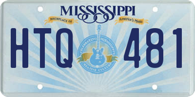 MS license plate HTQ481