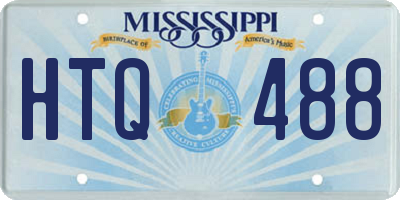 MS license plate HTQ488