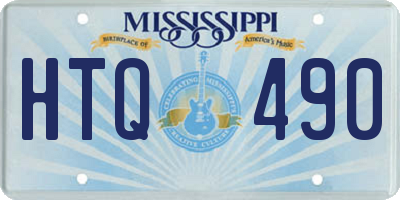 MS license plate HTQ490