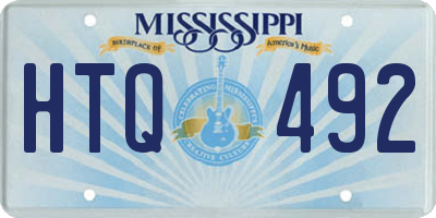 MS license plate HTQ492