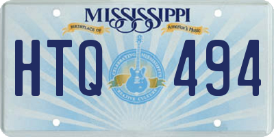 MS license plate HTQ494