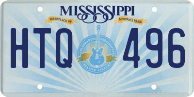 MS license plate HTQ496