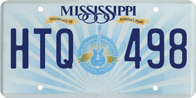 MS license plate HTQ498