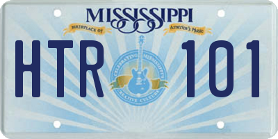MS license plate HTR101