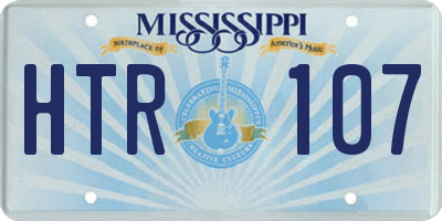 MS license plate HTR107