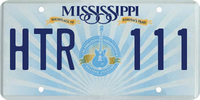 MS license plate HTR111