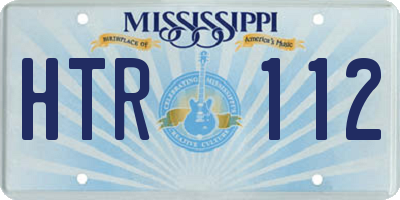 MS license plate HTR112
