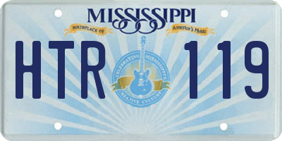 MS license plate HTR119