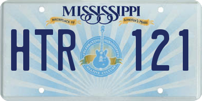 MS license plate HTR121