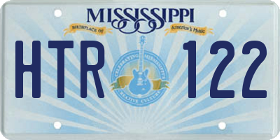 MS license plate HTR122