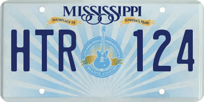 MS license plate HTR124
