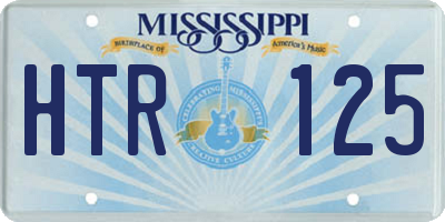 MS license plate HTR125