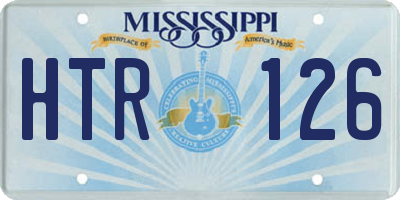 MS license plate HTR126