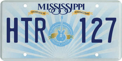 MS license plate HTR127