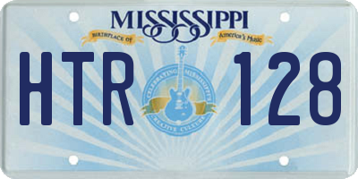 MS license plate HTR128
