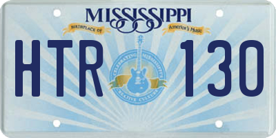 MS license plate HTR130