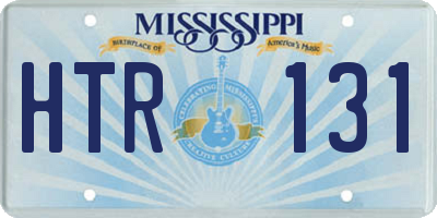 MS license plate HTR131