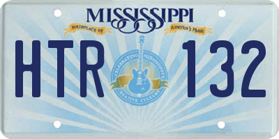 MS license plate HTR132
