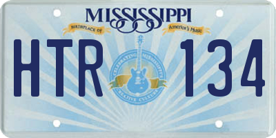 MS license plate HTR134