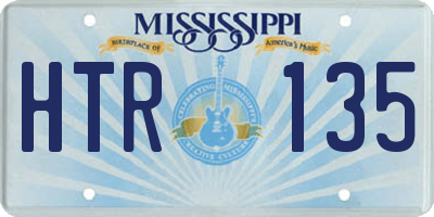 MS license plate HTR135