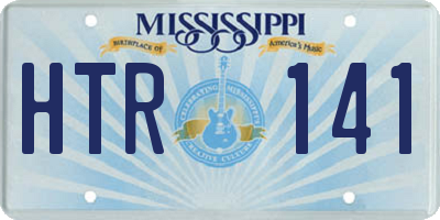 MS license plate HTR141
