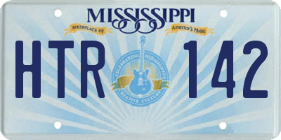 MS license plate HTR142