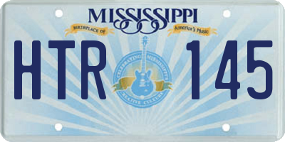 MS license plate HTR145
