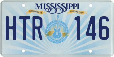 MS license plate HTR146