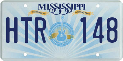 MS license plate HTR148