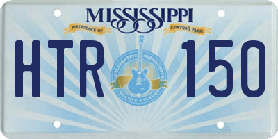 MS license plate HTR150