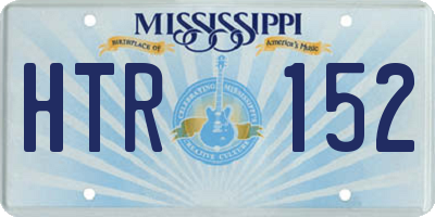 MS license plate HTR152