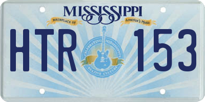 MS license plate HTR153