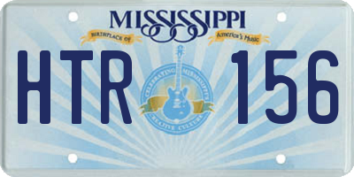 MS license plate HTR156