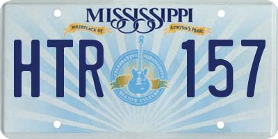 MS license plate HTR157
