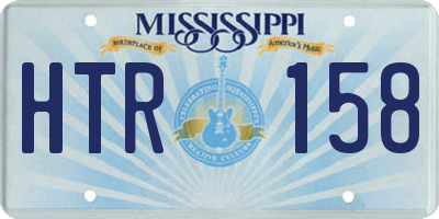 MS license plate HTR158