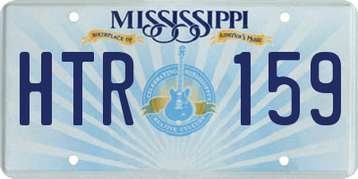 MS license plate HTR159