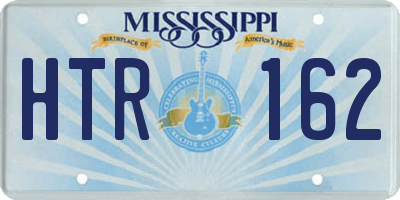 MS license plate HTR162