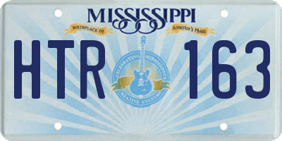 MS license plate HTR163
