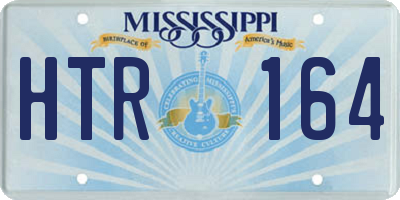 MS license plate HTR164