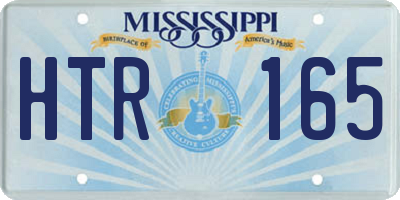 MS license plate HTR165