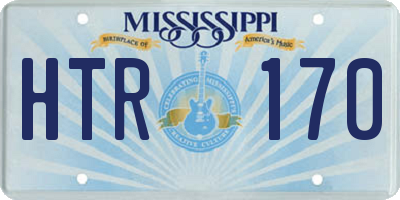 MS license plate HTR170