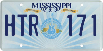 MS license plate HTR171