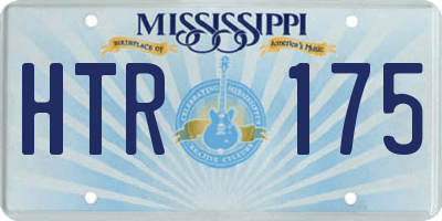 MS license plate HTR175
